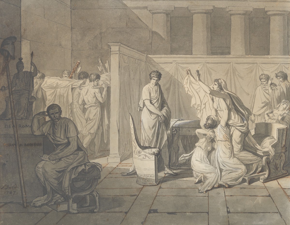 The Lictors Bringing Brutus the Bodies of his Sons 1787