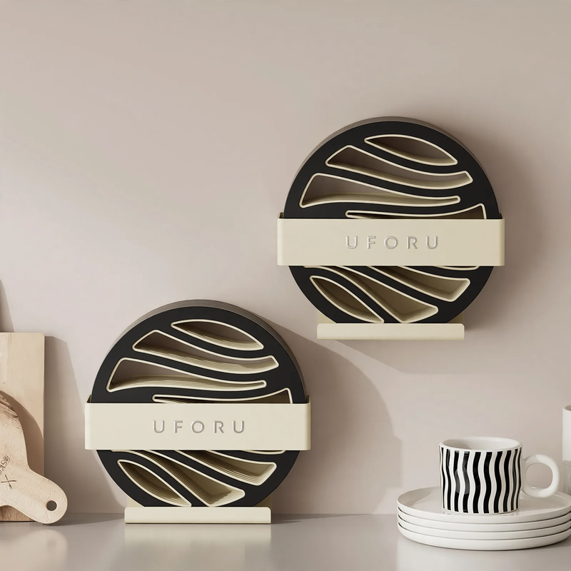 Coasters made of PP, round and square, set of 6