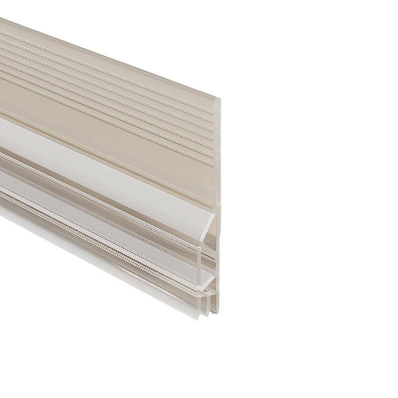Door bottom seal with leather look