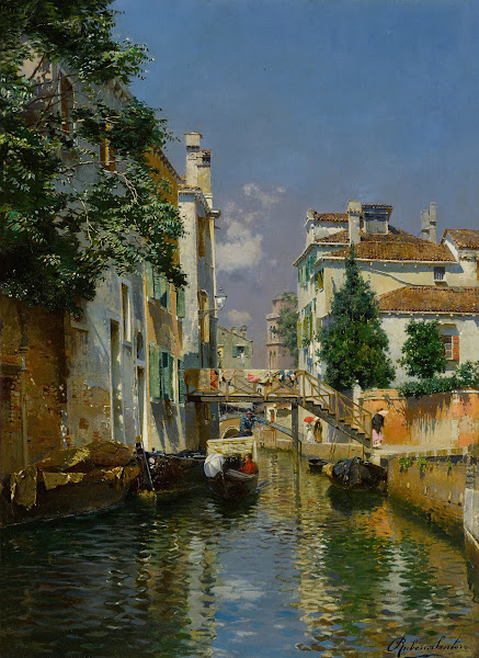 Venetian Backwaterwith the Campanile of San Geremia church