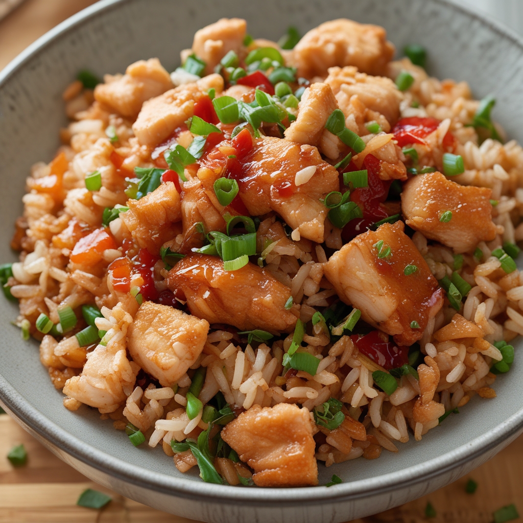 Chicken Fried Rice Takeout Style - Easy Homemade Weeknight Dinner finished