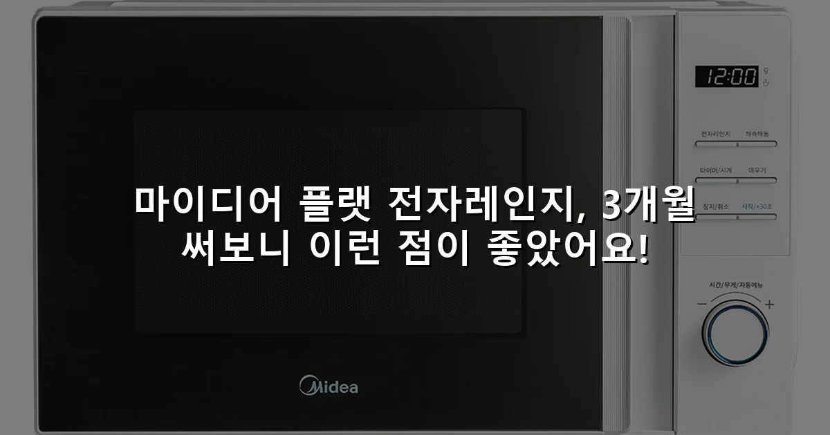 마이디어 플랫 전자레인지, 3개월 써보니 이런 점이 좋았어요!