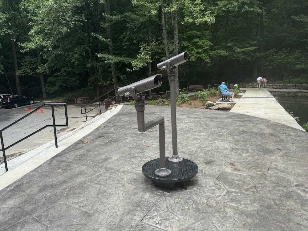 The overlook deck and North Georgia mountain views at Amicalola Falls State Park