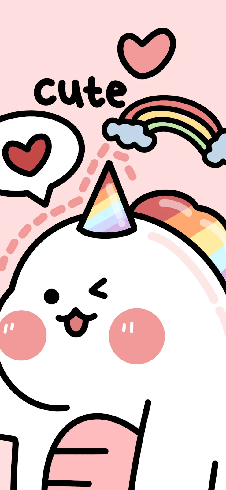 A Cool Cute Unicorn Full HD iPhone Wallpaper for Free Download in High Quality [1125x2436]