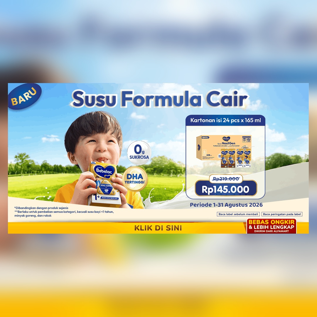 Bebelac Susu UHT Kartonan 1-31 Agustus 2026