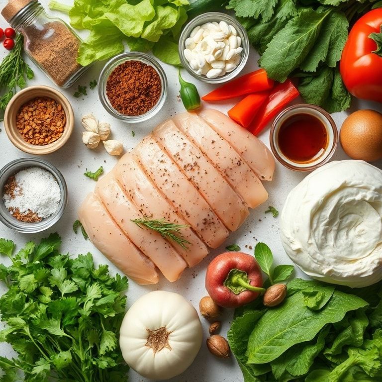 Ingredients for High-Protein Chicken Salad Recipe: Easy Homemade Meal for Busy Weeknights