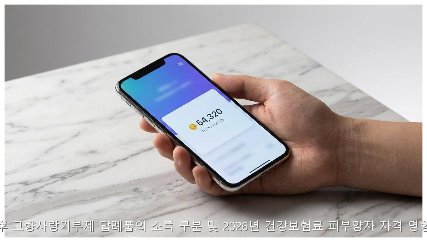 은퇴 후 고향사랑기부제 답례품의 소득 구분 및 2026년 건강보험료 피부양자 자격 영향 분석 핵심 안내 및 분석 인포그래픽 (5)