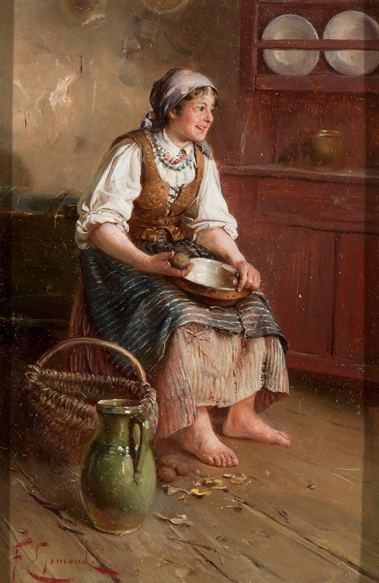 Girl peeling potatoes 1886   1893