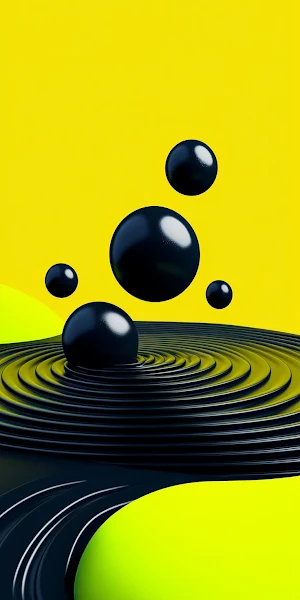 Abstract, 3D Rendering, Sphere, Modern Art iPhone Wallpaper Background