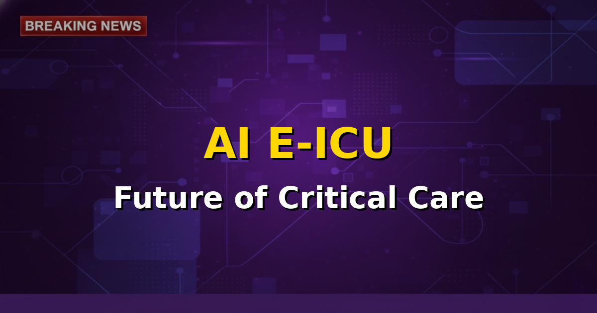 Union Health Minister inaugurating an AI-enabled E-ICU Command Centre, with medical professionals monitoring screens in the background.