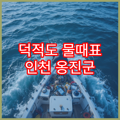 덕적도 물때표 인천 옹진군 해루질 가능한 시간표