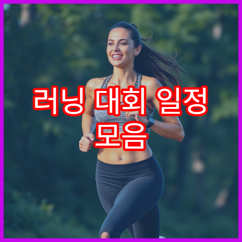 러닝 대회 일정 모음 초보자가 도전하기 좋은 코스