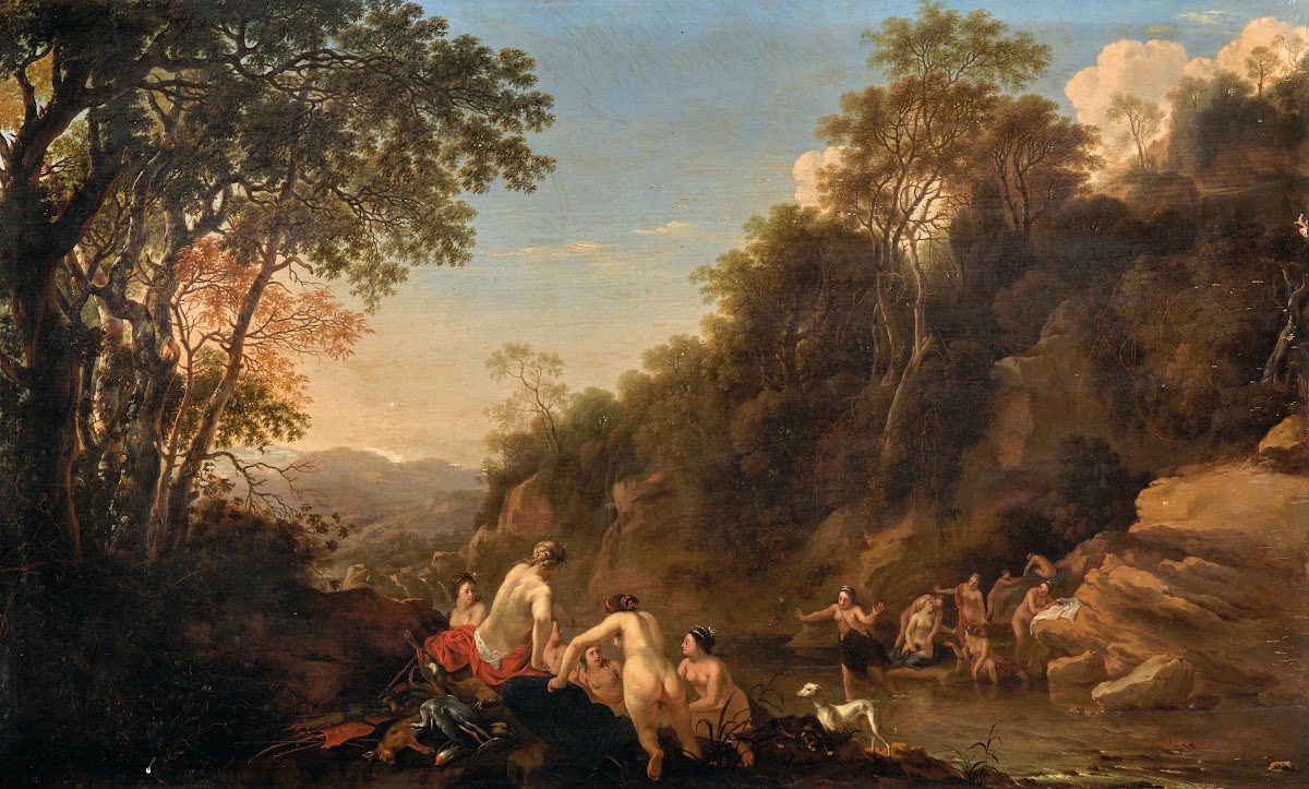 Nymphs in a landscape