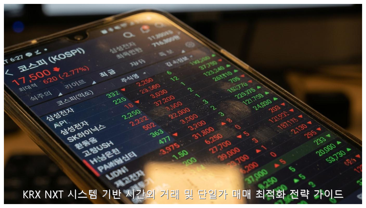 KRX NXT 시스템 기반 시간외 거래 및 단일가 매매 최적화 전략 가이드 핵심 안내 및 분석 인포그래픽 (7)
