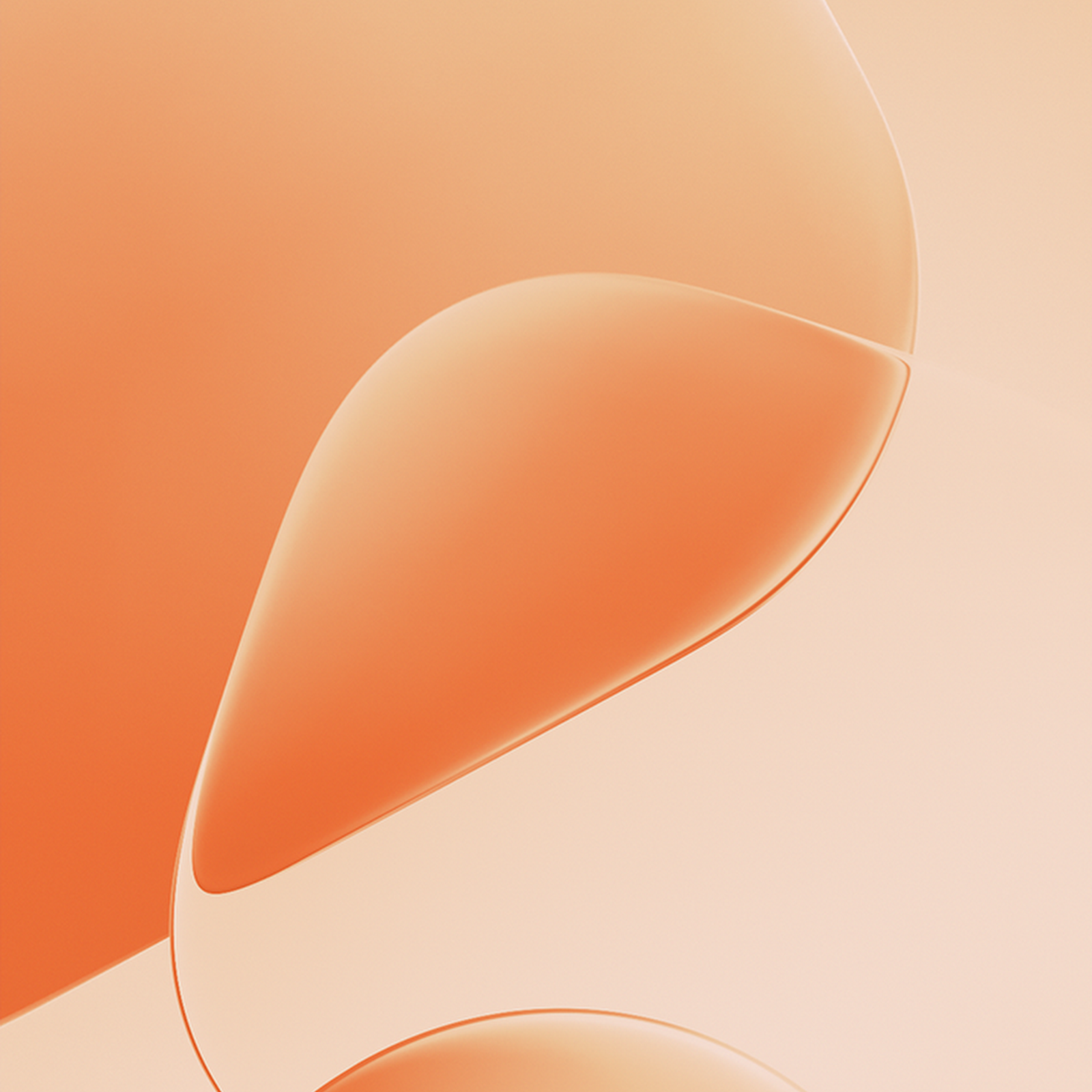 Download Flowing Orange Peach Gradient Shapes iPhone