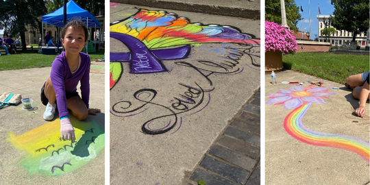 chalk art drawings to stop the stigma of substance use disorder