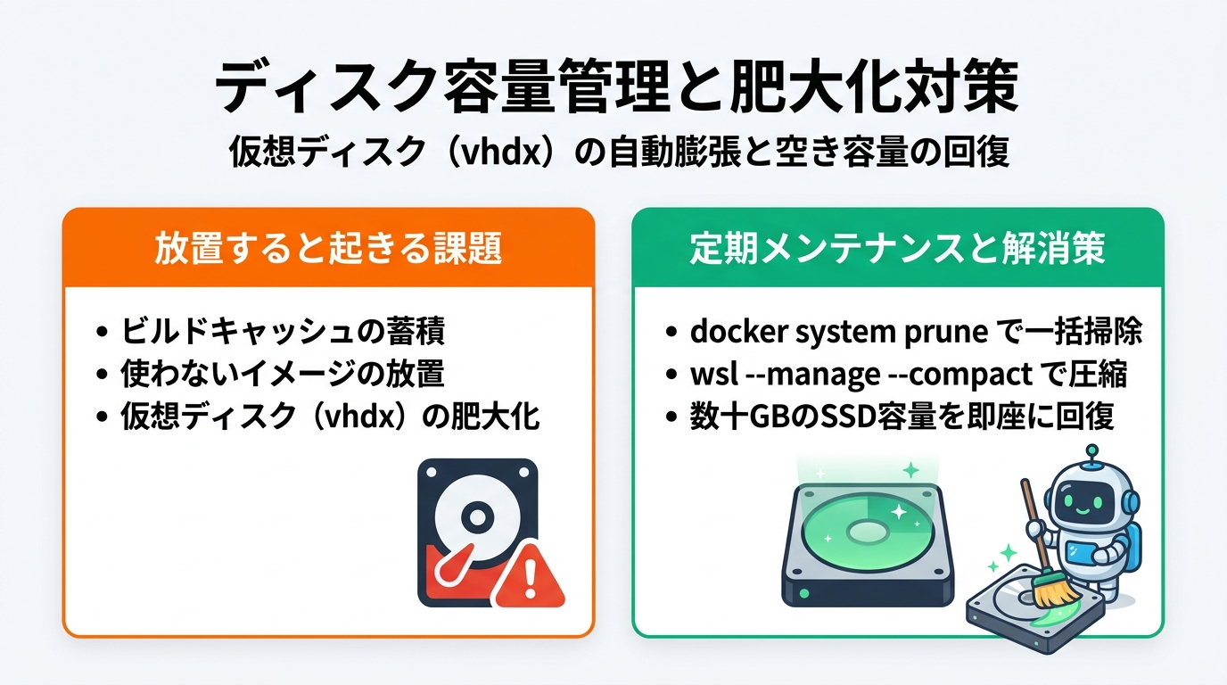ディスク容量管理と肥大化対策
