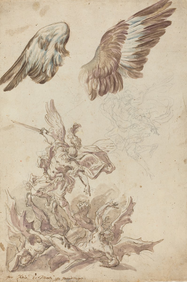 Studies for Saint Michael Defeating the Rebel Angels
