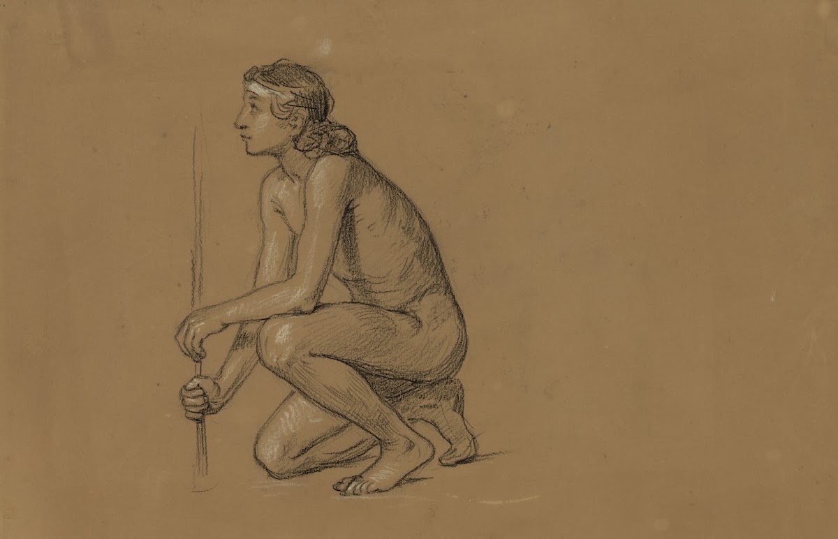Study drawing for the figure of Agriculture 1895