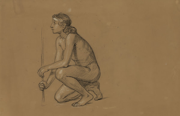 Study drawing for the figure of Agriculture 1895