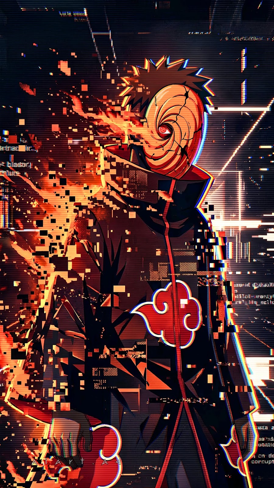 Obito Uchiha Cyber Glitch