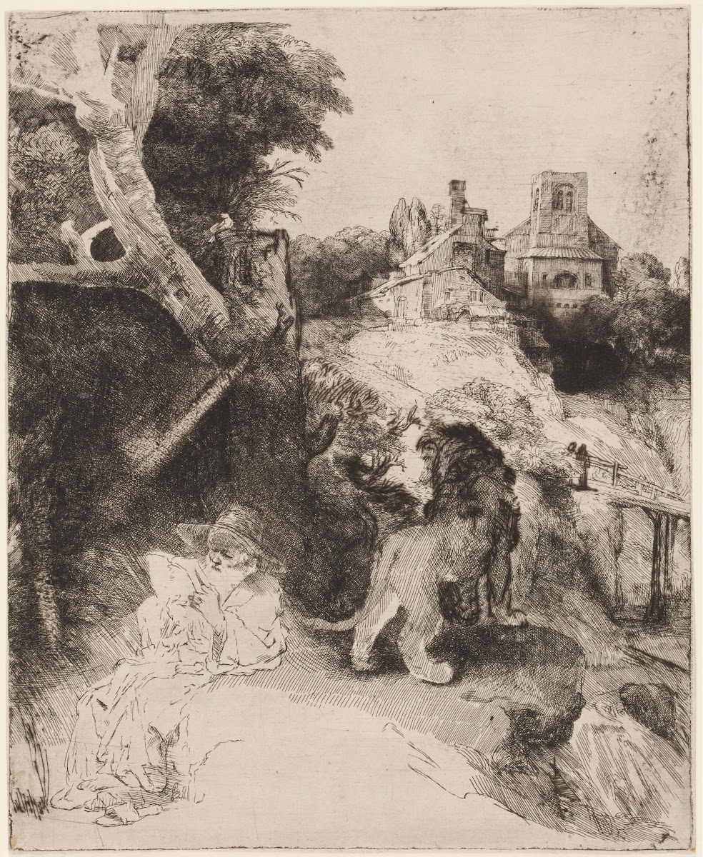 St Jerome in an Italian Landscape 1635