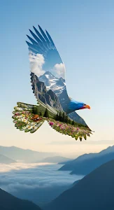 Fantasy Floating Islands Above Clouds