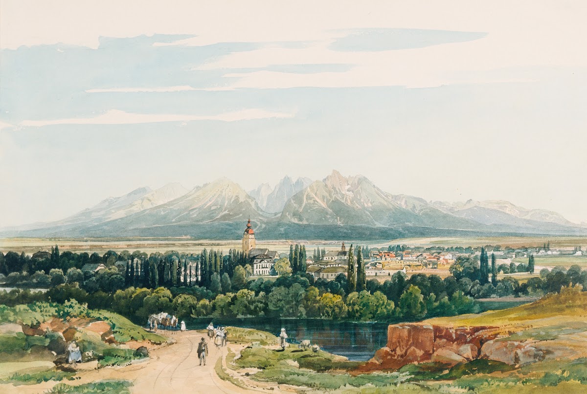 Schloss Lomnitz und die Tatra in Ungarn 1861