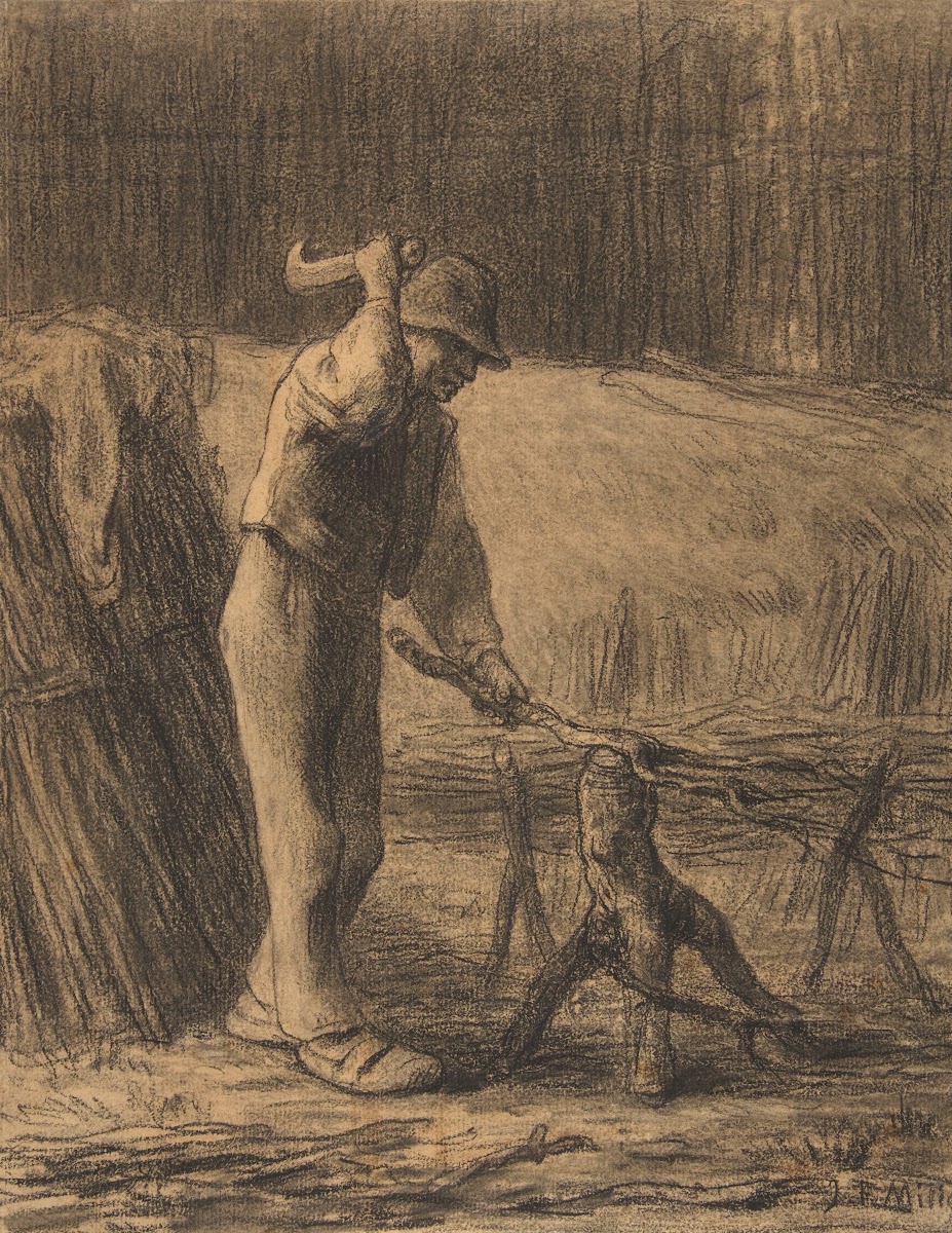 Woodcutter Trimming Faggots 185354