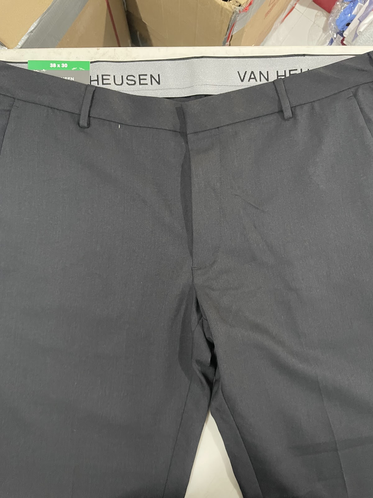 Van Heusen Mens Slacks Black S38 #0829