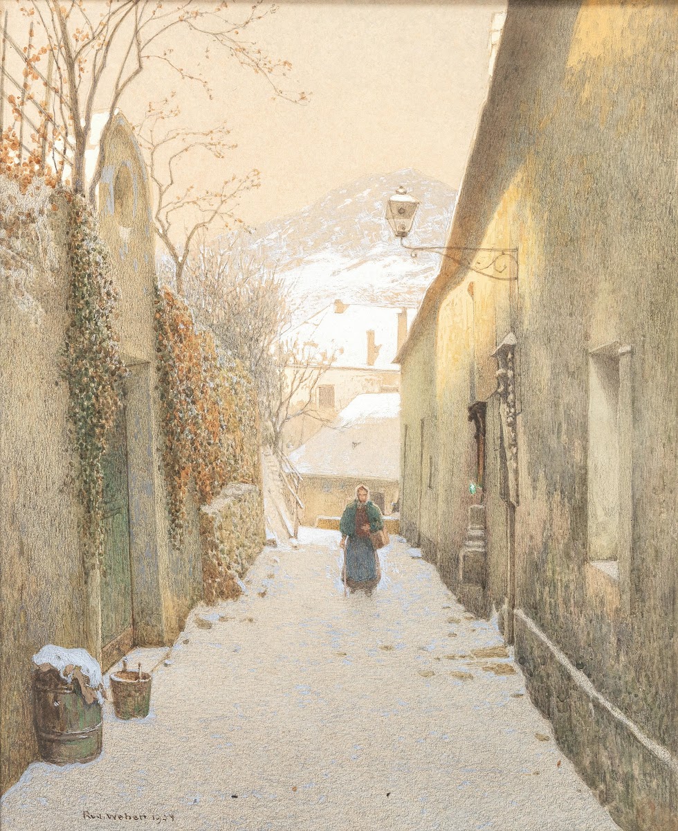 Verschneites Gässchen 1934