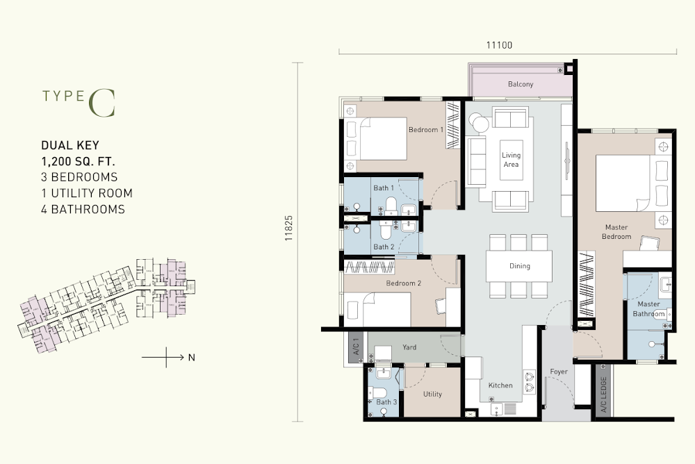 Bayu Timur Residences floor plan