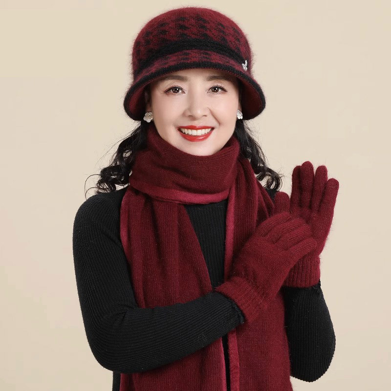Knitted hat for women, warm winter accessory