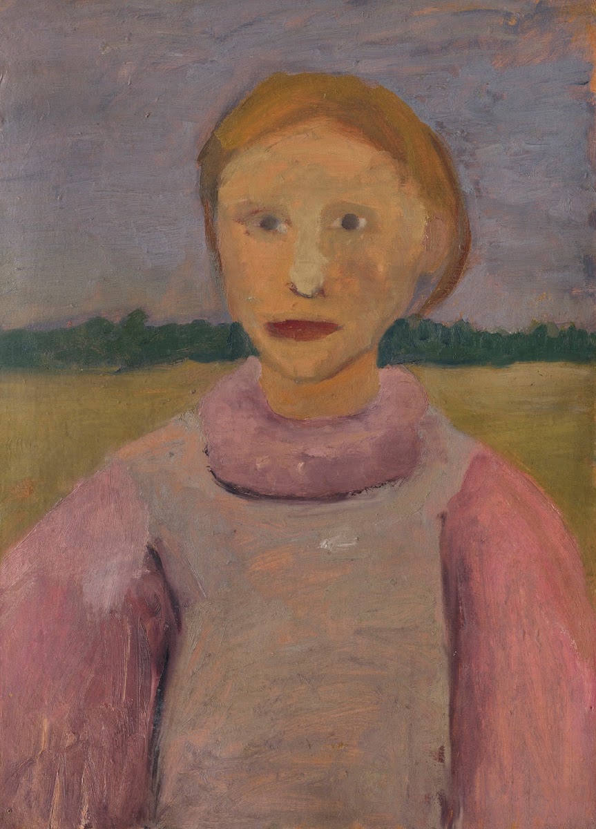 Brustbild eines Mädchens in der Dämmerung 1901