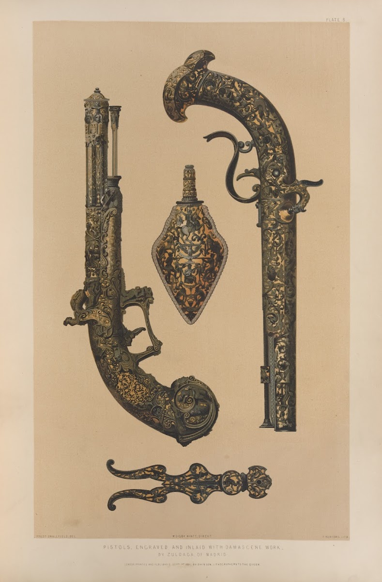 Pistols engraved and inlaid with Damascene work 1851   1853