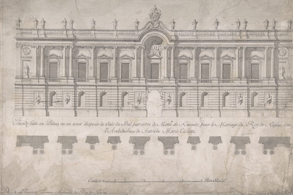 Façade of Palace decorated for the Marriage of the King of Naples to the Archduc