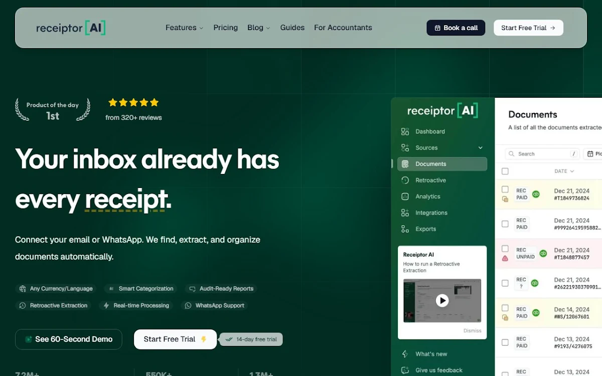 Captura de Receiptor AI