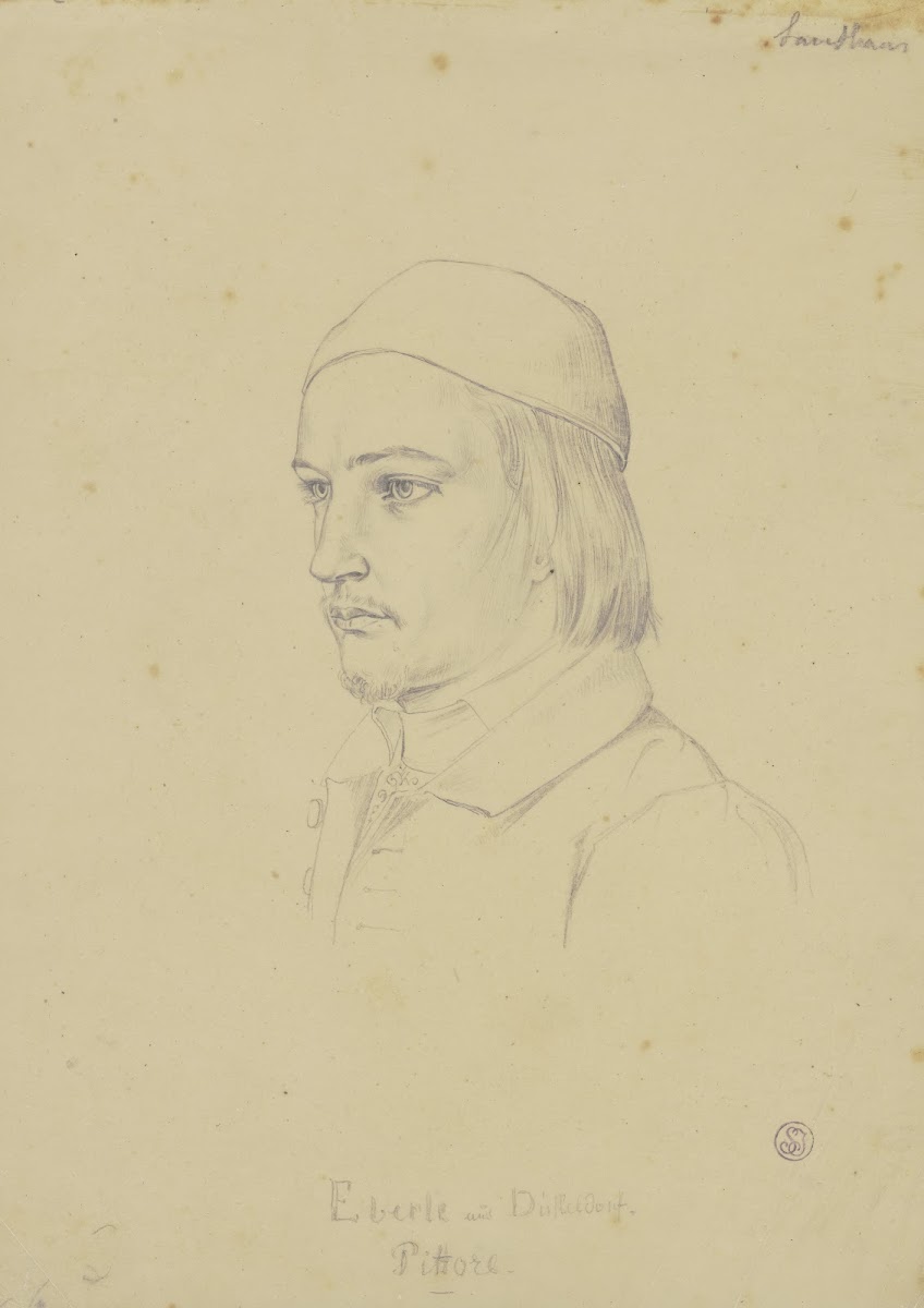 Brustbild des Malers Adam Eberle aus Düsseldorf ca 1817 1821