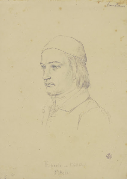 Brustbild des Malers Adam Eberle aus Düsseldorf ca 1817 1821
