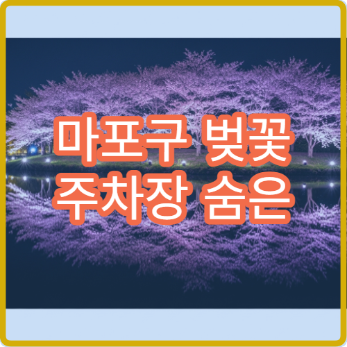 마포구 벚꽃 주차장 숨은 팁 5호선 여의나루역 셔틀버스 가이드
