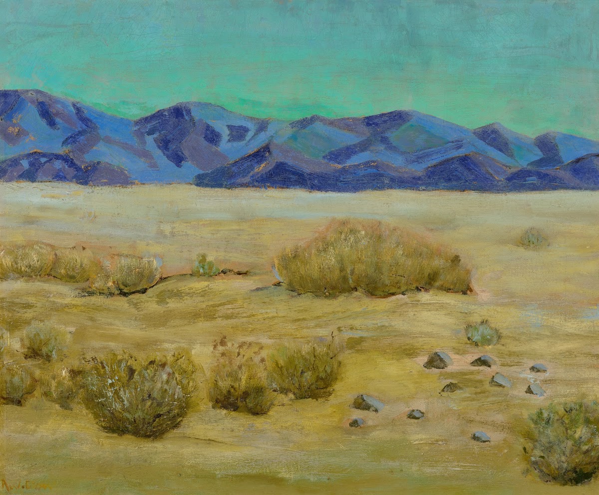 Desert Scene with Mountains