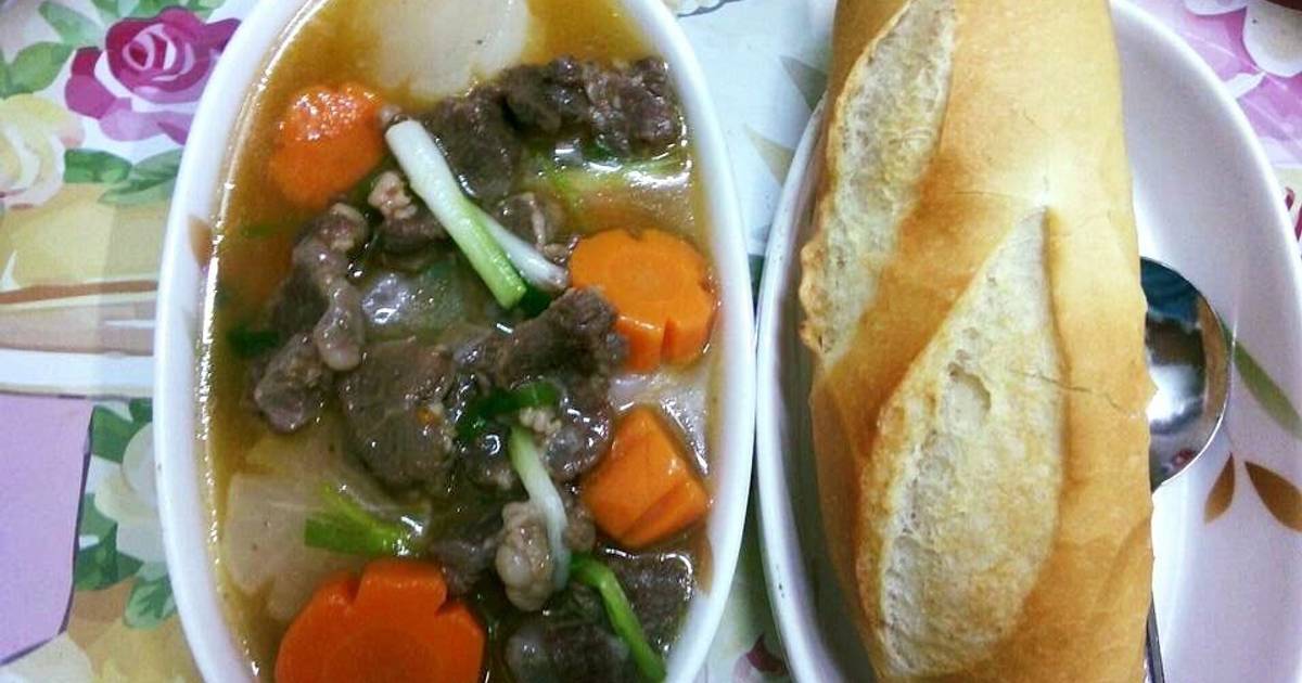 Bò hầm củ cải, cà rốt