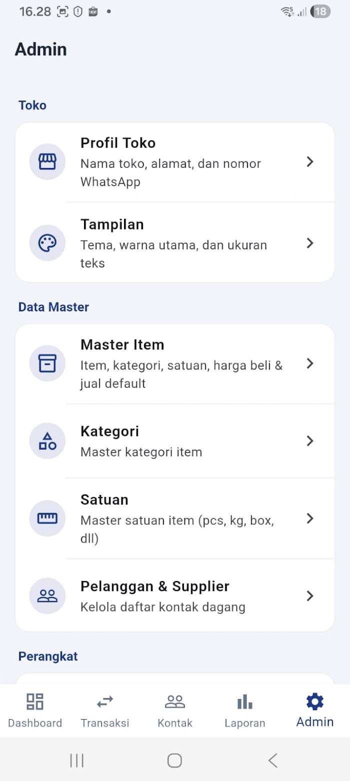 Tampilan Buku Dagang 3