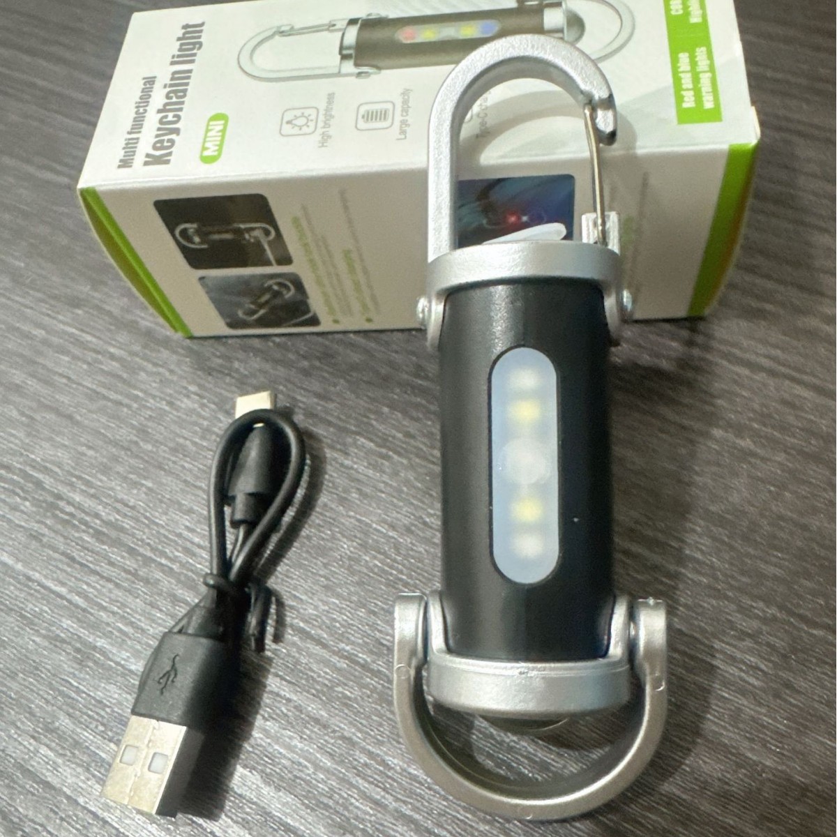 Mini-Taschenlampe mit Schlüsselanhänger, LED