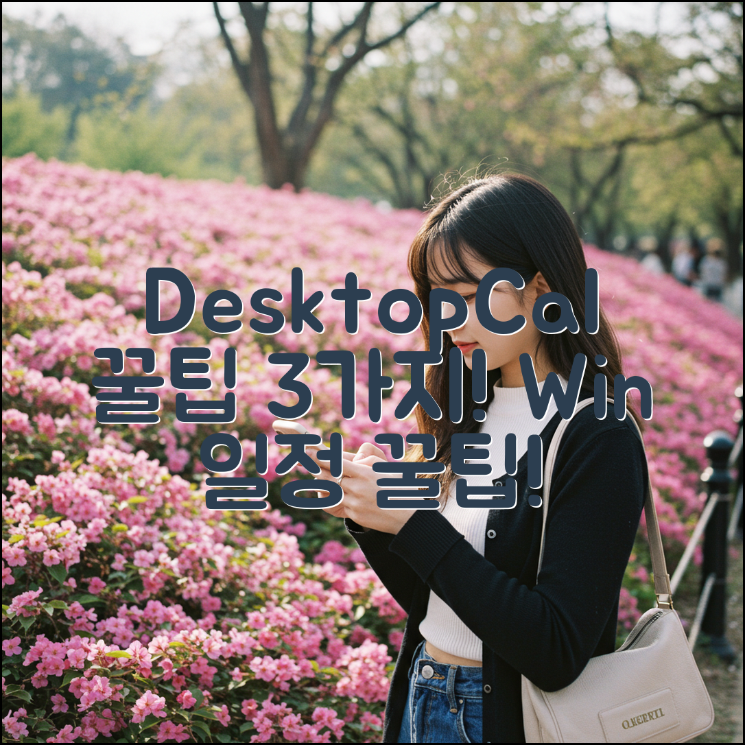 DesktopCal, 윈도우 일정 관리 3가지 꿀팁!