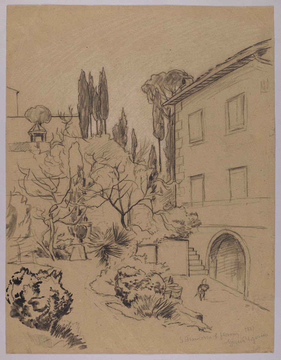 View of the Monastery of St Francis in Florence 1887
