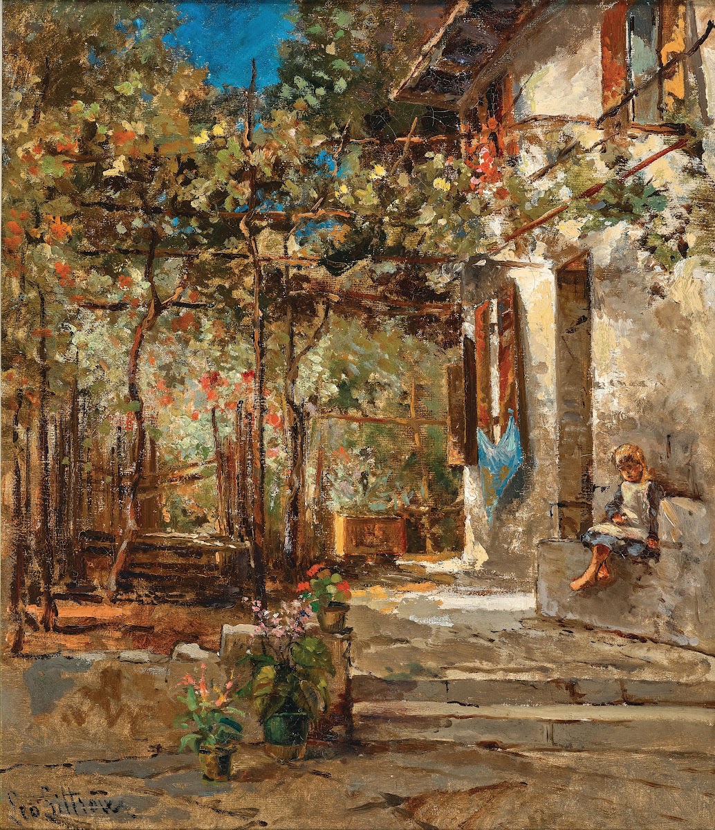 A Girl on Southern Veranda