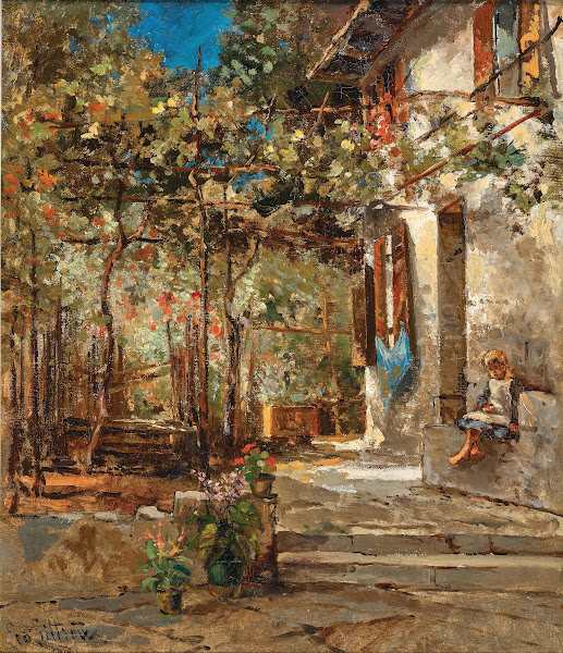 A Girl on Southern Veranda