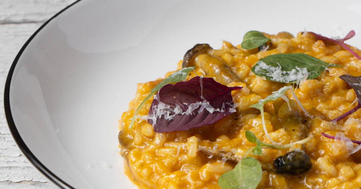 Risotto Nấm và Bí Đỏ - Sautéed Mushroom and Pumpkin Risotto