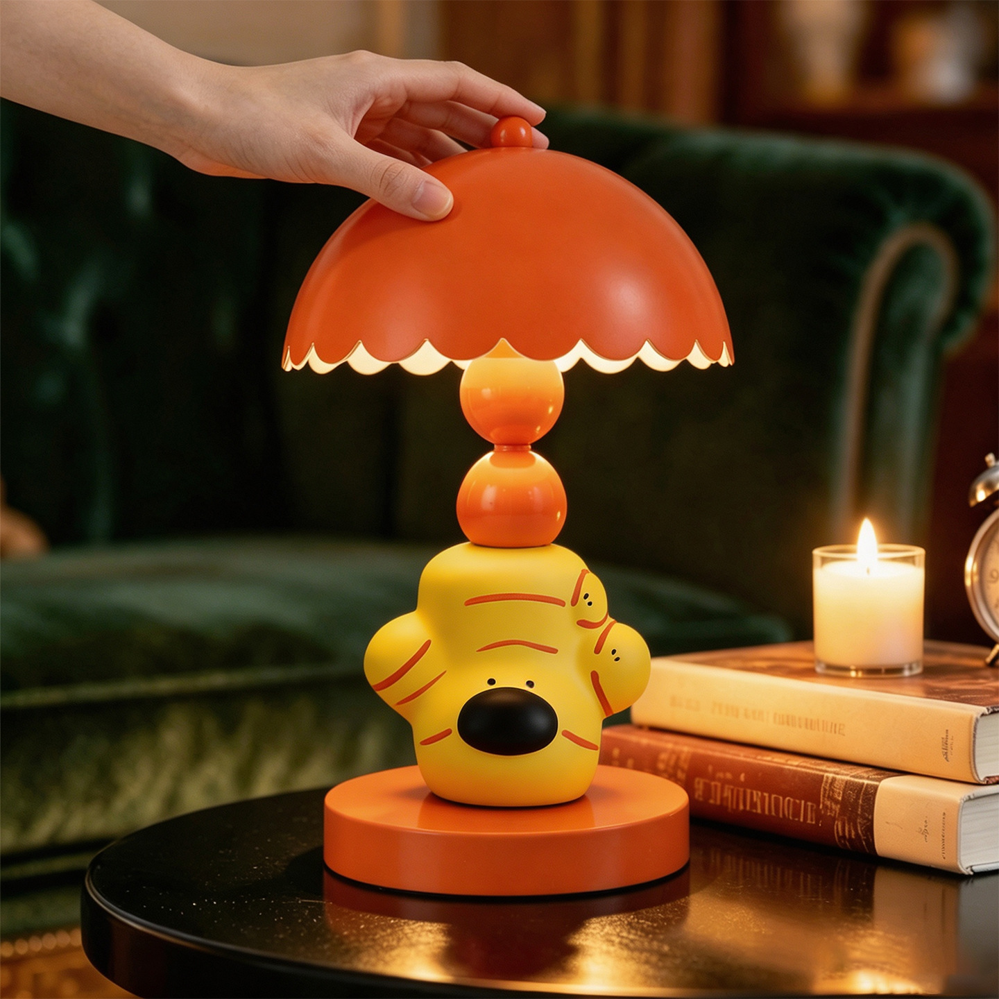 Ginger Dog Table Lamp, ABS, orange